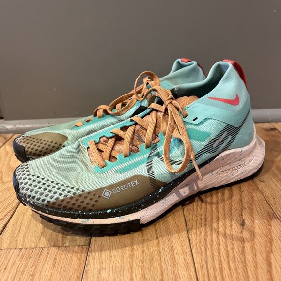 Nike React Pegasus Trail 4 Running Shoe Womens 8 Gore-Tex Green DJ7929-301 - Picture 3 of 10